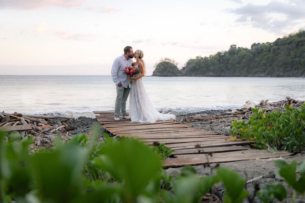 Couple at their destination wedding in Costa Rica
