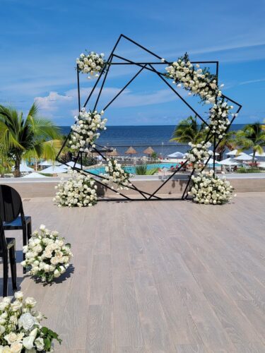 perfect beach wedding setup